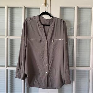 Gray Calvin Klein Blouse